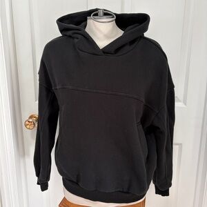 Ladies Black Hoodie with pockets size large